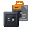 shumee Videx Binera RJ45 enojna računalniška vtičnica, črna grafitna, vgradna