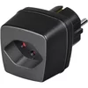 BRENNENSTUHL POTOVALNI VTIČNI adapter BRENNENSTUHL 1508480, ŠVICA/VARNOSTNI VTIČ, ČRNE BARVE
