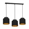 Luster na sajli FRODI 3xE27/60W/230V crne boje