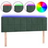 Vidaxl LED posteljno vzglavje temno zeleno 144x5x78/88 cm žamet