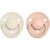 BIBS De Lux Natural Rubber 2 duda Ivory/Blush 2 kos