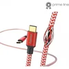 Hama USB-C kabel za polnjenje in sinhronizacijo, odseven za polnjenje/podatkov - 1,5 m, rdeč