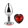 Diamond Heart Butt Plug Small Red