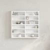 Vidaxl vidaXL Vitrina, bela, 60 x 8,5 x 58 cm, material na osnovi lesa