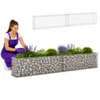 Vidaxl Gabionska stena s pokrovi iz pocinkanega jekla 300x30x50 cm