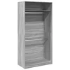 Vidaxl Garderobna omara siva sonoma 100x50x200 cm inženirski les