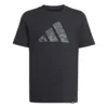 Adidas Majica za dečake J Camo T, JV5079, Crna