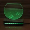 3D dekorativna lampa A002 Akvarijum BLACK CUT