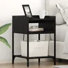 vidaXL Nočne omarice 2 pcs Črni hrast 40 x 40 x 61 cm Konstruiran les