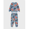 Sinsay - Komplet trenerke loose fit: crewneck duks i jogger pantalone Cars - grey blue