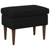 Stolica za noge Crna 55 x 35 x 41 cm Baršun