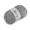 Pletena preja Abby 100 g - najsvetlejša siva