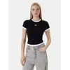 Tommy Jeans Majica Badge DW0DW22575 Črna Slim Fit