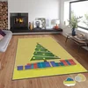 Conceptum Hypnose Tepih sa novogodišnjim motivima Asr-Crpt-10, Pravougaoni, 100 x 140 cm, Žuti