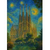 Plakat Barcelona v slogu Van Gogha 50x70 cm