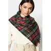 Trendyol Green Soft-Textured Plaid Scarf