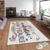Conceptum Hypnose tepih s novogodišnjim motivima Asr-Crpt-77, Pravougaoni, 100 x 180 cm, Bež