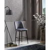 Hanah Home Set 4 barske stolice Vento Sivo-Crni