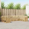 Set vanjskih sofa 10 pcs Bijela i bež 363 x 187,5 x 73 cm