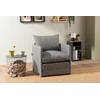 Atelier del Sofa Fotelja na rasklapanje Saga Single, 68 x 70 x 66 cm, Svetlosiva