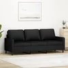 Vidaxl Kavč trosed črn 180 cm žamet