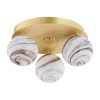 Argon 6290 - Stropna svetiljka FABIO 3xE14/7W/230V alabaster zlatna