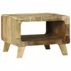 vidaXL Klubska miza 50x50x35 cm iz trdnega grobega mangovega lesa