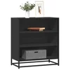 Komoda crna 68x35x76 cm konstruirano drvo i metal