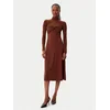 Artigli Cocktail obleka ACAB003158 Rjava Regular Fit
