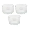 Set 3 okroglih steklenih skledic z rebrastim vzorcem, 150 mm, dolžina: 90 mm, širina: 90 mm