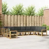 Set vanjskih sofa s jastukom 10 pcs Bijela i antracit