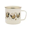 Emajlirana skodelica Golden Hen 12 cm 1,2 l