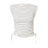 Mexx Ženska majica Stripe top DI2049023W, Prugasta, Crveno-bela