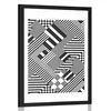 Plakat s paspartujem prijetni vzorci v edinstvenem stilu - 60x90 silver