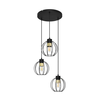 Luster na sajli STARLIGHT 3xE27/15W/230V crna/zlatna