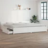 Okvir za krevet s ladicama bijeli 180x200 cm veliki bračni