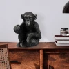 WALLXPERT Decorative Object crna figura Monkey