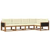 Set vanjskih sofa 5 pcs Prirodna i krem