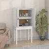 Visoka komoda bijela 60 x 40 x 120 cm od masivne borovine