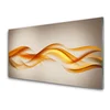 tulup.si Slika na steklu Valovi art abstract art 140x70 cm 2 obešalnika
