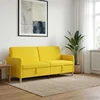 Vidaxl Sofa s shrambo Svetlo rumena 192 x 78 x 87 cm Poliester