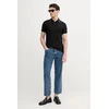 Bombažen polo Calvin Klein moški, črna barva, LV04LC239G