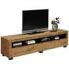NISKA KOMODA  180/46/40 cm  crna, boja hrasta