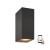 WiZ -LED RGBW prigušiva zidna svetiljka UP&DOWN 2xGU10/4,7W/230V crna Wi-Fi