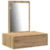 Vidaxl Toaletna mizica Rjava 60 x 40 x 70 cm Konstruiran les