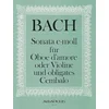 BACH J.S.:SONATE E-MOLL OBOE ODER VIOLINE AND CEMBALO OBLIGATES