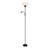 Podna lampa sa dva različita sijalična grla, 1xE27+1xE14, Crna