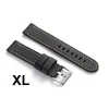Kožni kaiš Diloy XL 18mm DIL384EL.1.22 Crni sa belim stepom