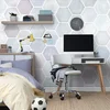 Tapeta sivo-moder heksagon vzorec - 245x270