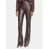 Elisabetta Franchi Usnjene hlače PA-188-66E2-V350 Temno rjava Regular Fit